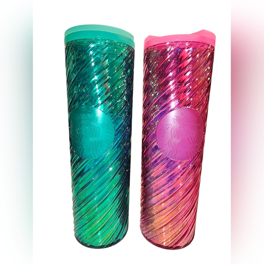 Starbucks |  16 oz Emerald + Fuchsia Tumblers